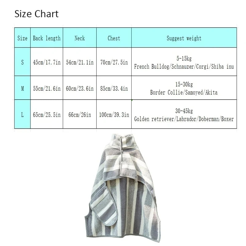 Quick-Drying Pet Towel Robe
