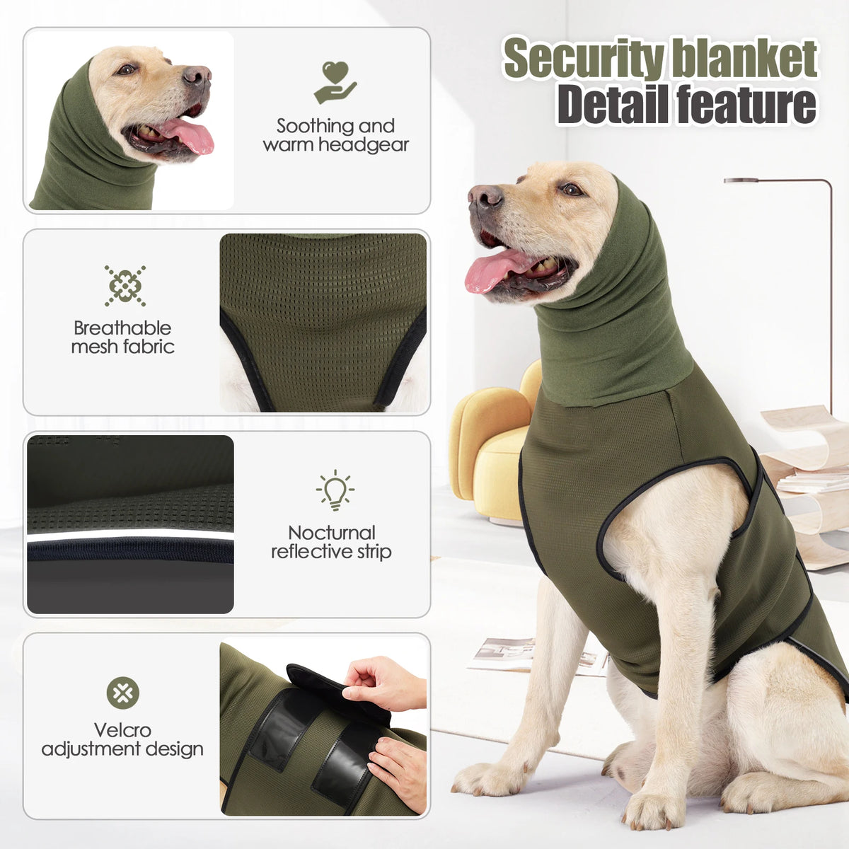 Calming Noise Protection Dog Thunder Vest