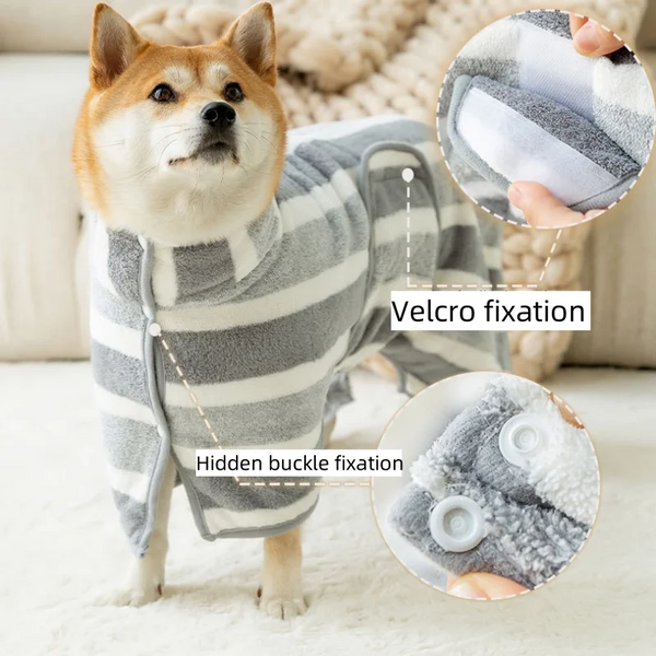 Quick-Drying Pet Towel Robe
